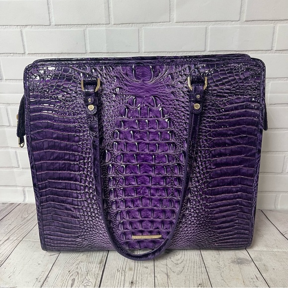 Brahmin Tia Purple Ultraviolet Ombre Melbourne S77 1708 00580 - Picture 4 of 16